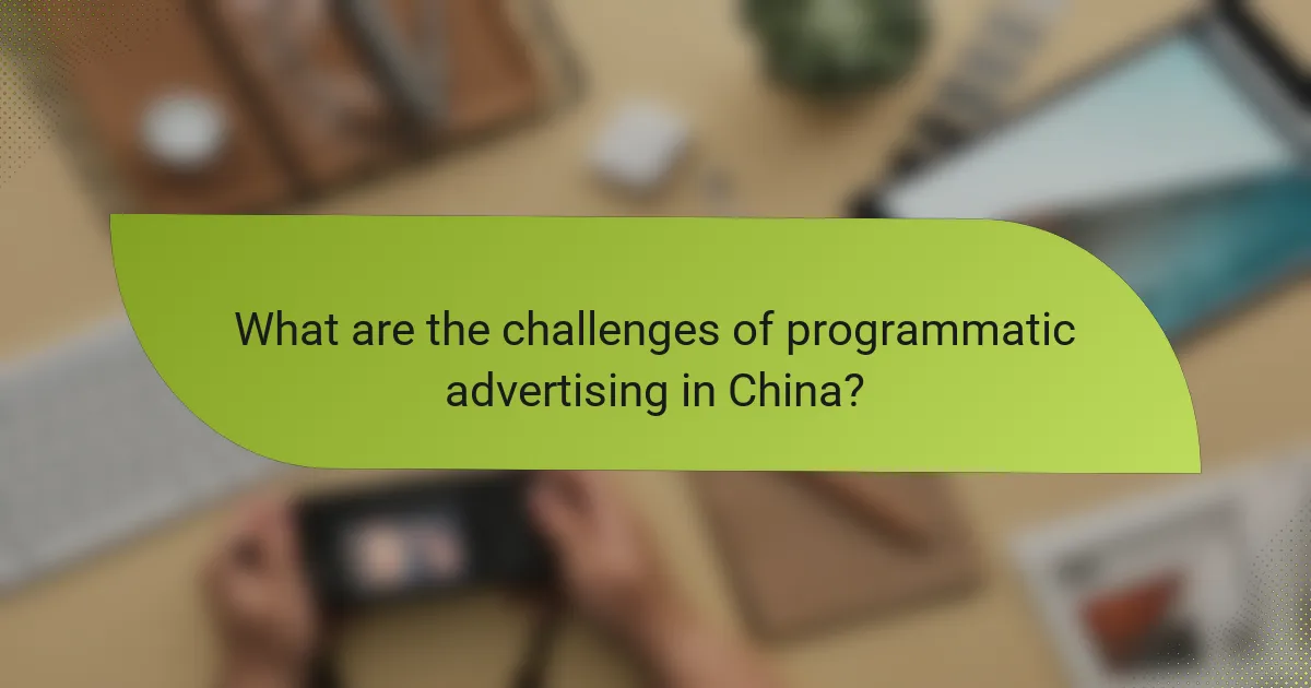 What are the challenges of programmatic advertising in China?